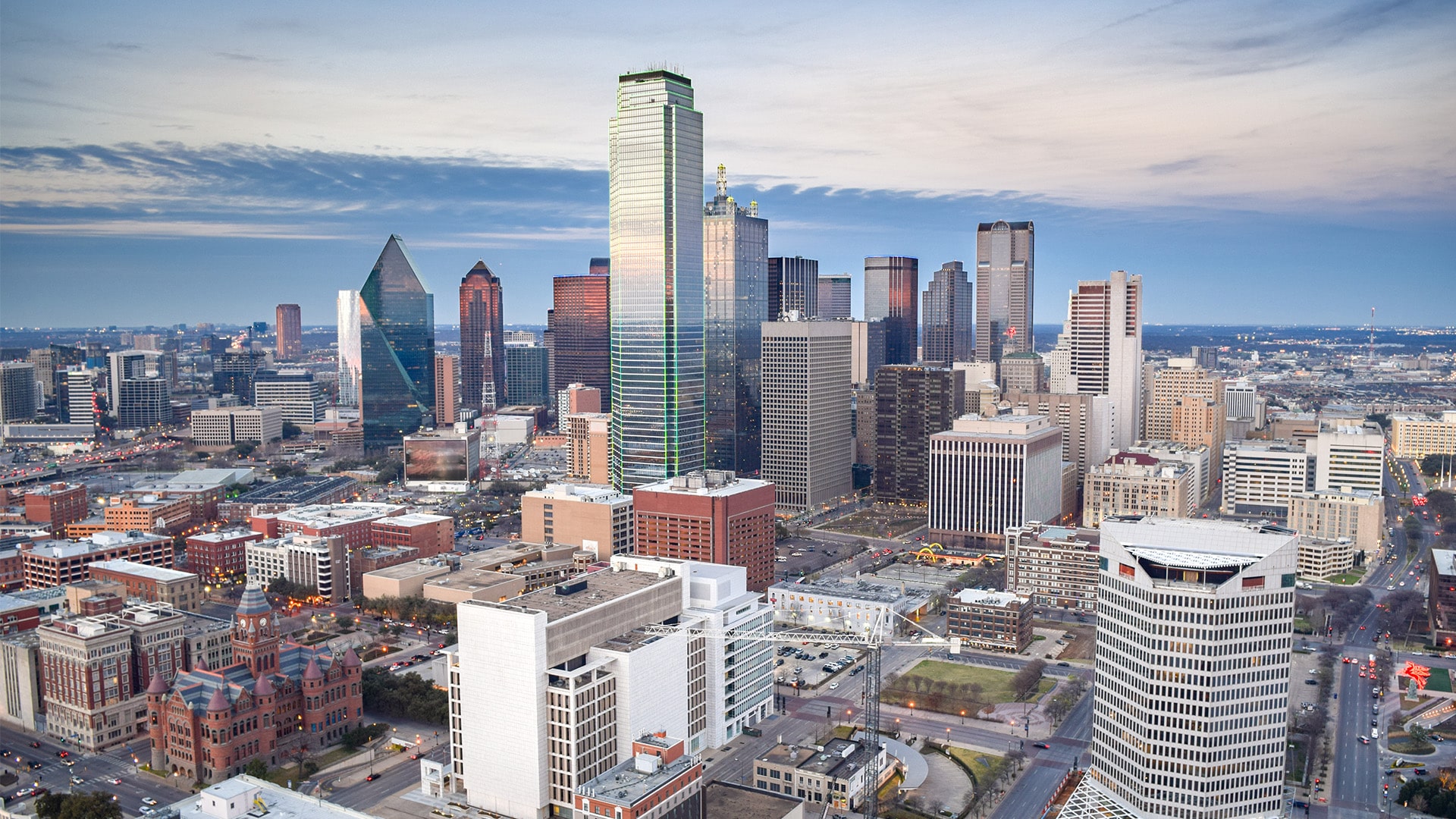 skyline view of Dallas Texas near Armoloy Fort Worth