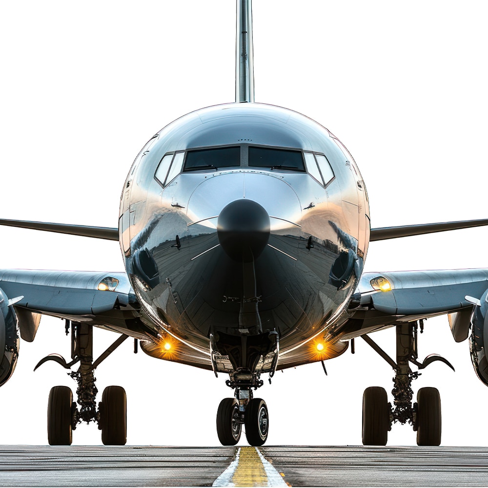 airplane landing gear closeup plated with AMS 2406 compliant Armoloy chrome