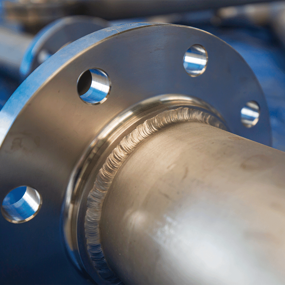 ASTM A967 compliant passivated steel flange