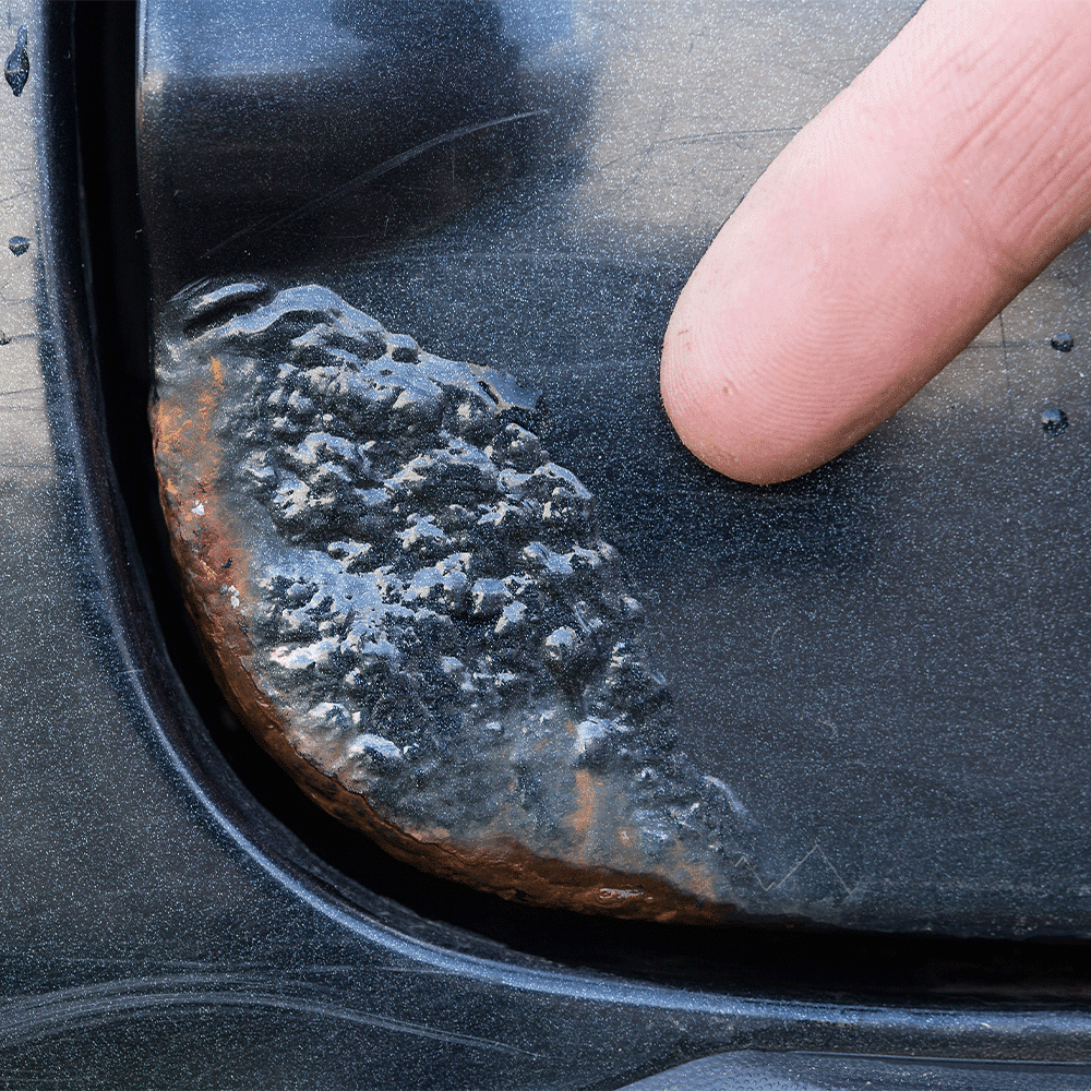 filiform corrosion seen under car paint