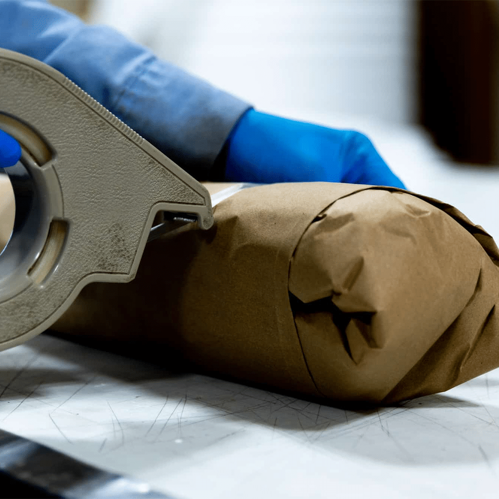 packaging of armoloy plated part during fulfillment phase