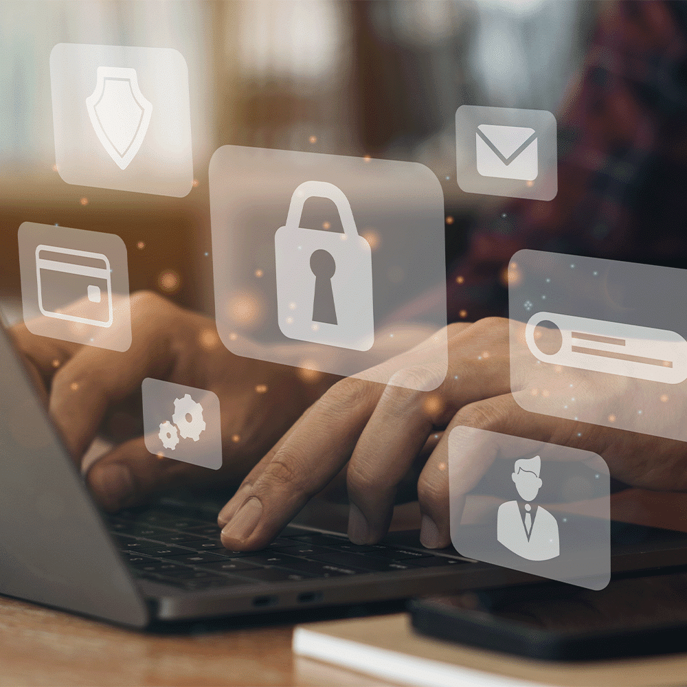 Depiction of securing a work laptop for ITAR compliance