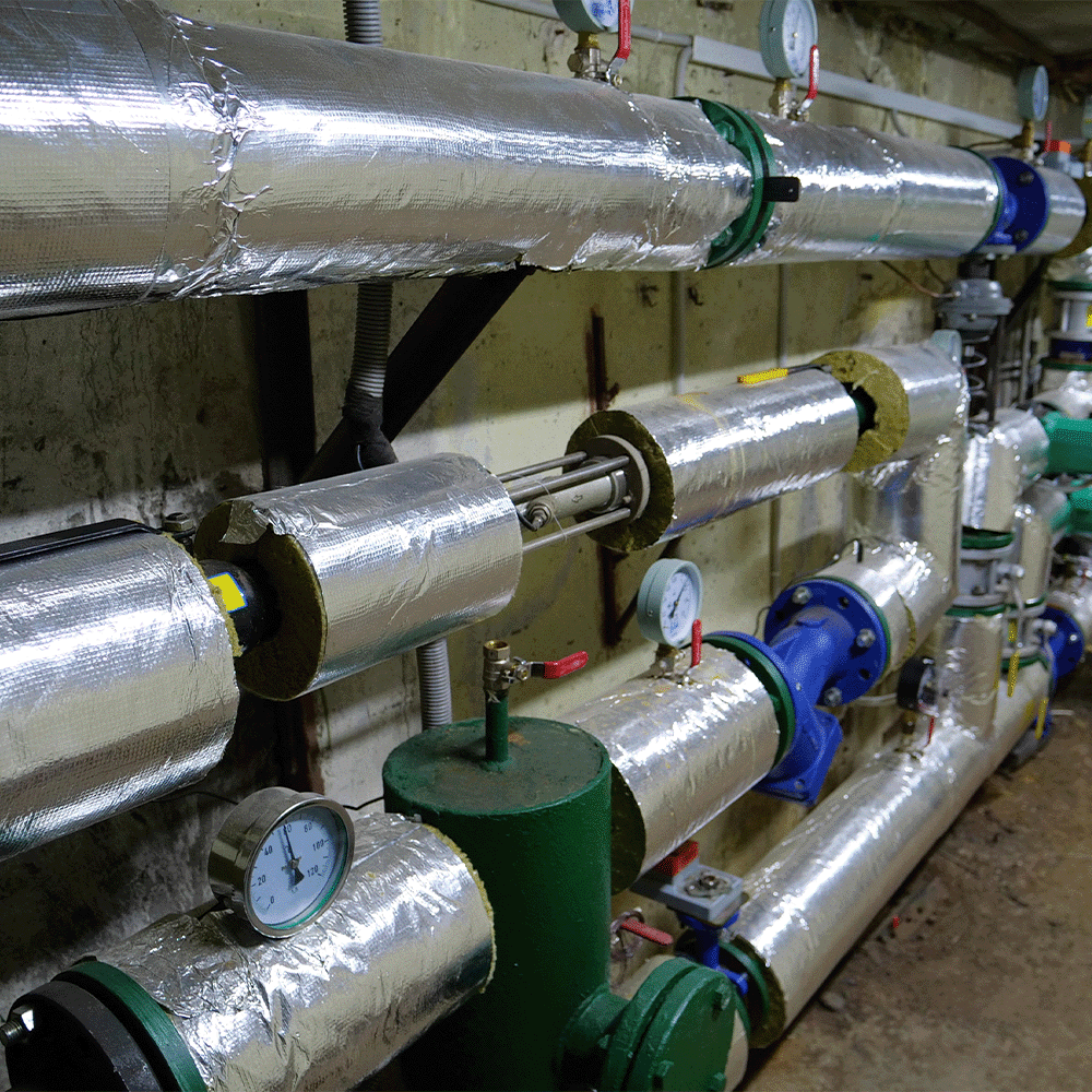 High temperature pipe system equipped with thermal sensors for compliance with AMS 2750H