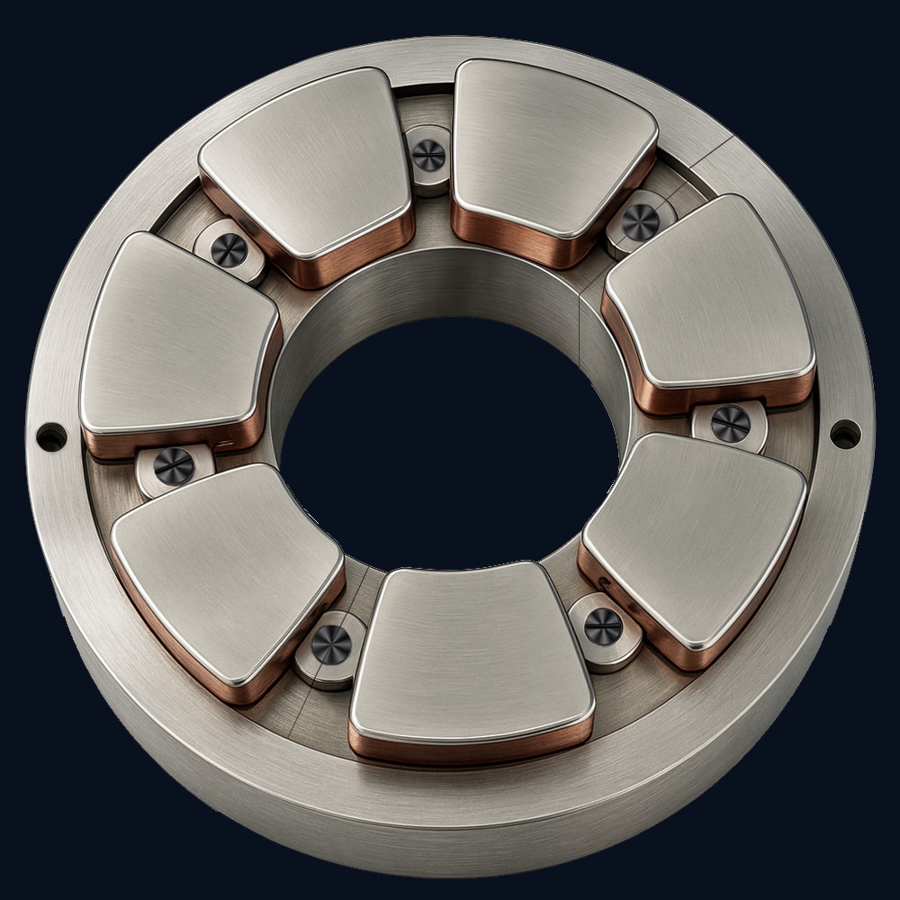 fluid bearing on dark background