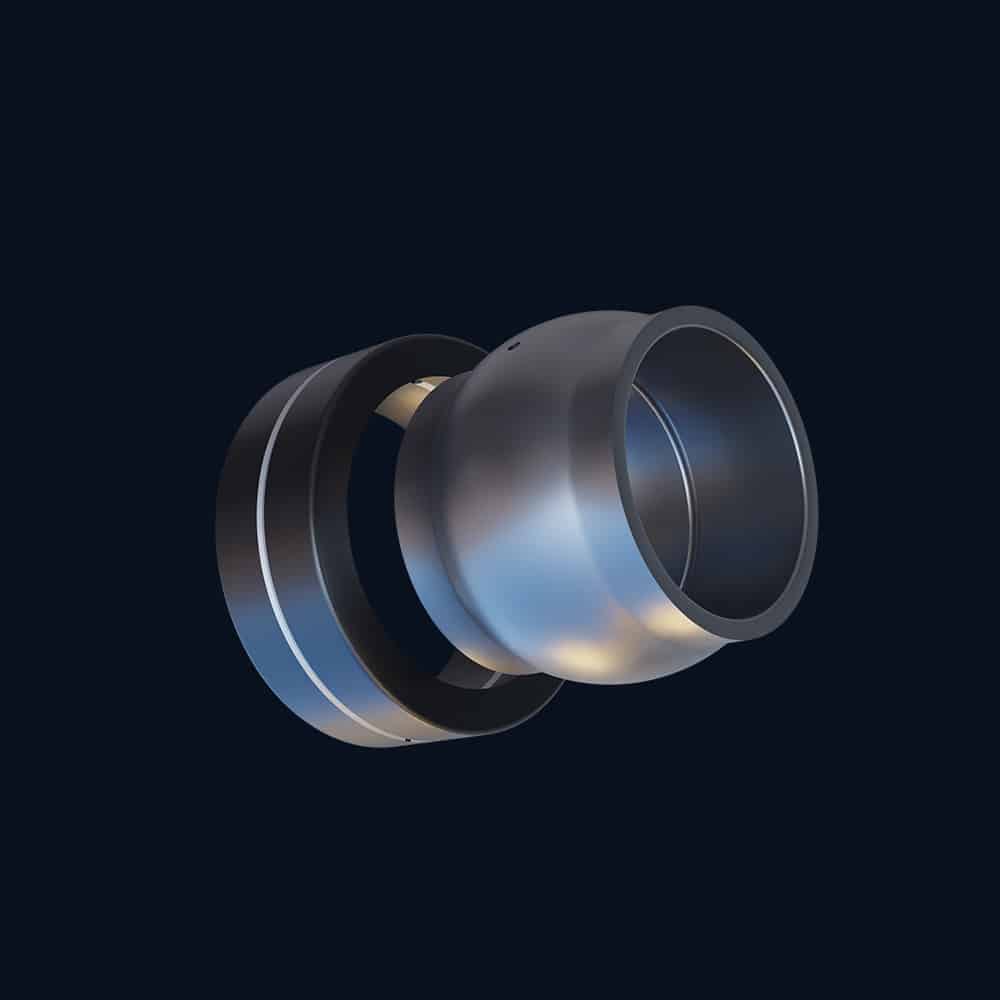 plain spherical bearing on dark background