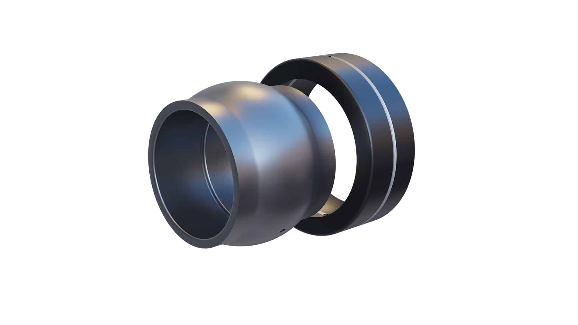 plain spherical bearing separating the shaft and bushing