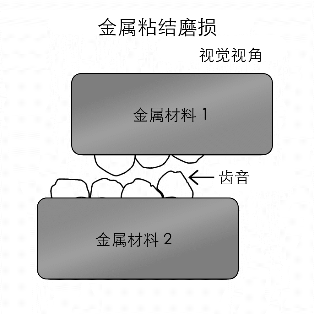 该图像展示了粘结金属磨损的一个实例。